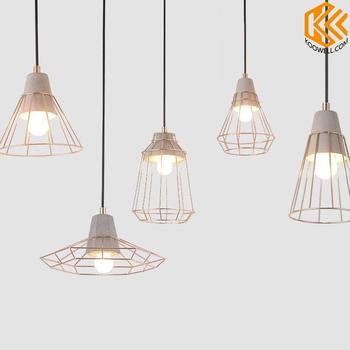 KG006 Creative Industrial Modern Wire Cement Pendant Light for Cafe ang Dining room