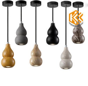 KD009 Creative Cement Industrial Gourd Ceiling Lamp for Coffee Shop and Dining room